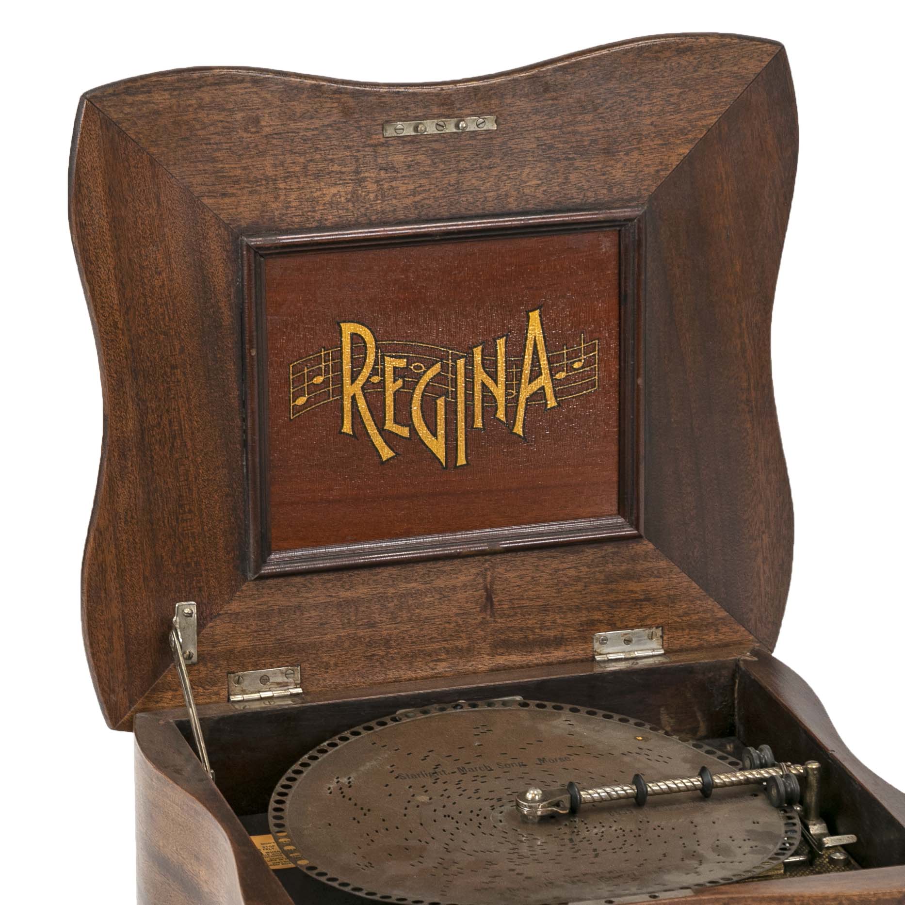 Regina Music Box 15 1/2 inch Changer - Antiques: Meekins Music Boxes