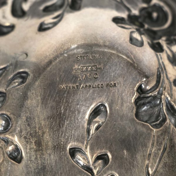 Dutch Sterling Silver Tray with Embossed Flowers - Image 5