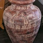 Large Terracotta Floor Vase with Kokopelli - Image 3