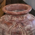 Large Terracotta Floor Vase with Kokopelli - Image 2