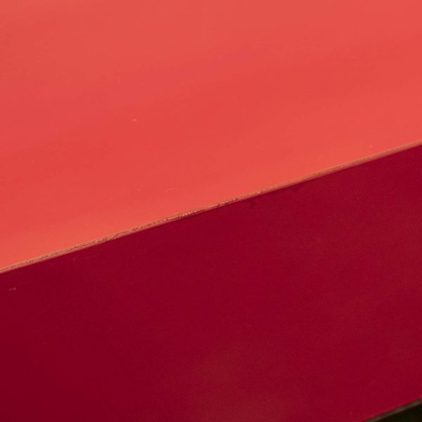 Vintage Red Lacquered Console Table in the Style of Pierre Cardin - Image 5
