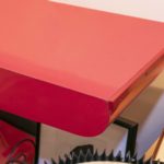 Vintage Red Lacquered Console Table in the Style of Pierre Cardin - Image 4