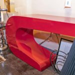 Vintage Red Lacquered Console Table in the Style of Pierre Cardin - Image 3