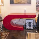 Vintage Red Lacquered Console Table in the Style of Pierre Cardin - Image 7
