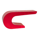 Vintage Red Lacquered Console Table in the Style of Pierre Cardin