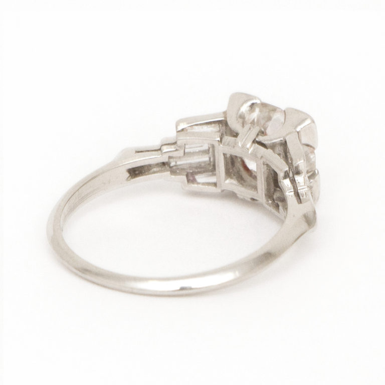 2.15 Total Carat Diamond Enagagment Ring in Platinum | Grandview Mercantile