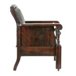 Antique Chair with Bell Turned Spindle Detail and Hunt Scene Upholstery - Image 7