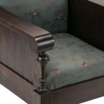 Antique Chair with Bell Turned Spindle Detail and Hunt Scene Upholstery - Image 2