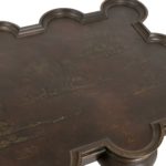 Scalloped Edge Table on Cabriole Legs with Chinoiserie Style Top - Image 5
