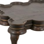 Scalloped Edge Table on Cabriole Legs with Chinoiserie Style Top - Image 2