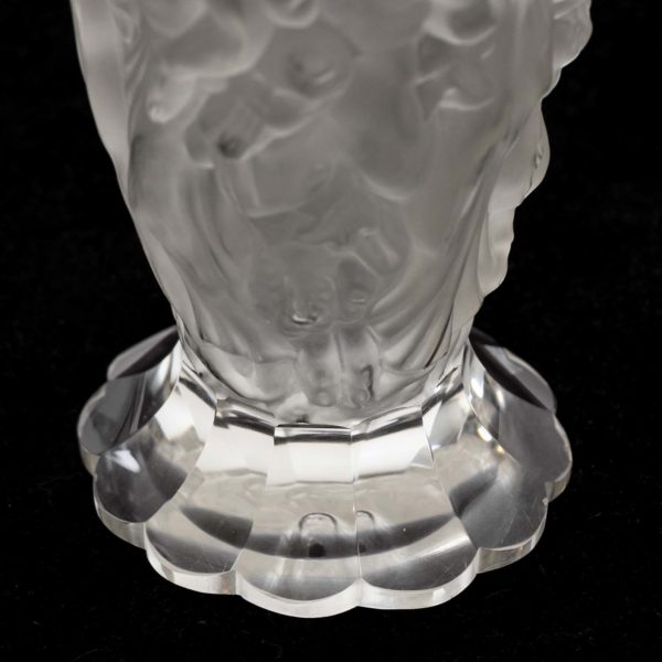Pair of R. LALIQUE “Man, Woman, and Pan” Crystal Vases #5222 - Image 5