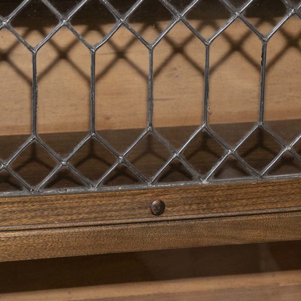 Antique Walnut LUNDSTROM Barrister Bookcase with Leaded Glass - Image 5