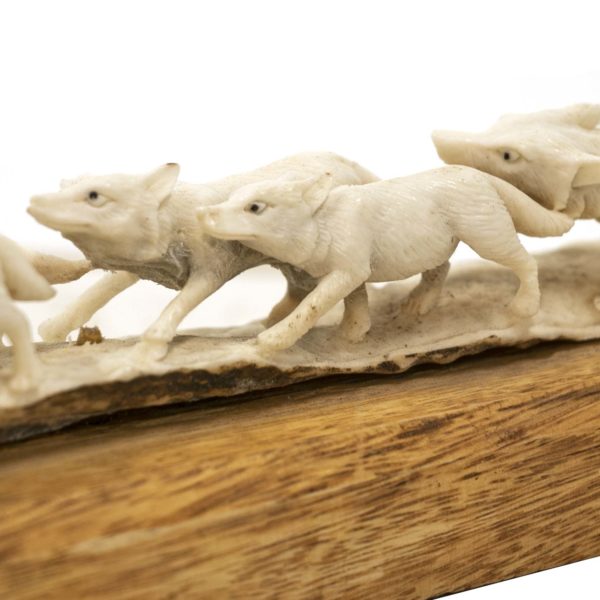 Wolf Pack Carved Antler from Bali - Image 2