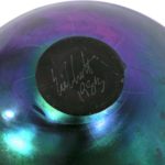 ROBERT EICKHOLT Iridescent Glass Vase Circa 1983 - Image 3
