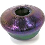 ROBERT EICKHOLT Iridescent Glass Vase Circa 1983 - Image 2