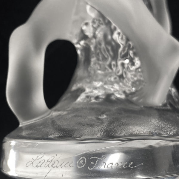 LALIQUE Two Dancers Crystal Sculpture - Signed - Image 7