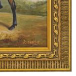 Original Oil on Canvas of Hunt Scene - Signed - Image 3