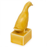 Mid Century ROOKWOOD Goose Paperweight in Matte Yellow - Image 2