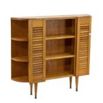 Vintage Cabinet with Shelves and Louvered Doors - Image 5