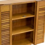Vintage Cabinet with Shelves and Louvered Doors - Image 4