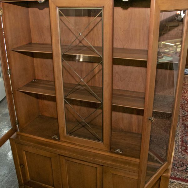 Vintage JOHN CAMERON China Cabinet with Sliding Door Deck - Image 4
