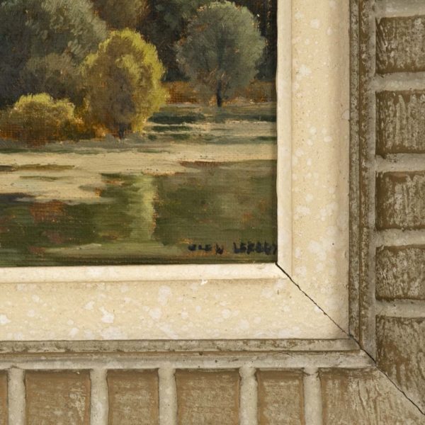 Antique Impressionist Landscape Oil Painting - Signed - Image 4