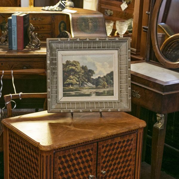 Antique Impressionist Landscape Oil Painting - Signed - Image 2