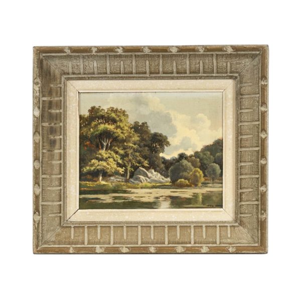 Antique Impressionist Landscape Oil Painting - Signed - Image 1