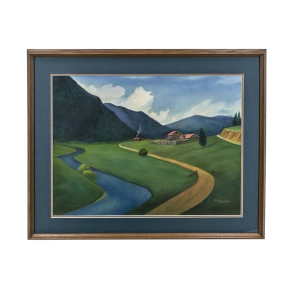 MARION FRED ISERMAN(1907-1995) Original Pastel Landscape - Signed - Image 1