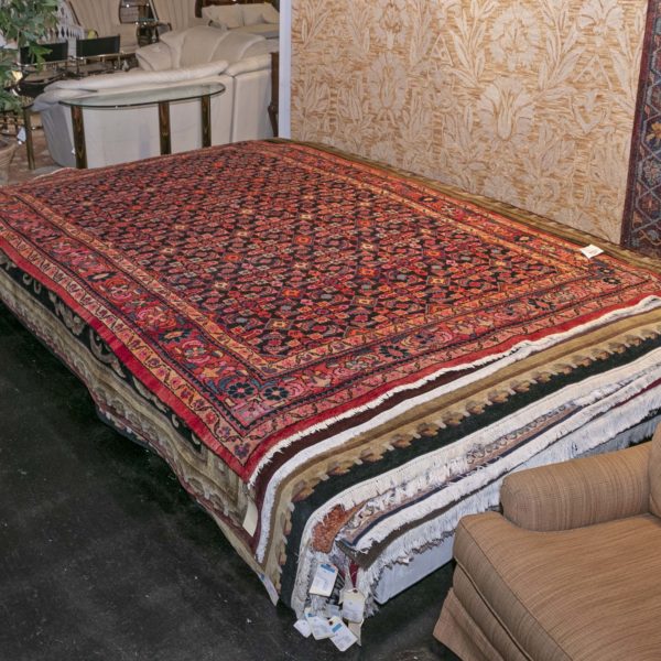 7’9”x 11’ Vintage Handmade Iranian Herati Pattern Wool Rug - Image 6
