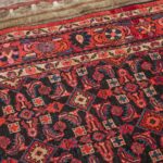 7’9”x 11’ Vintage Handmade Iranian Herati Pattern Wool Rug - Image 4