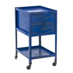Vintage Industrial Blue Painted Machine Shop Tool Cart