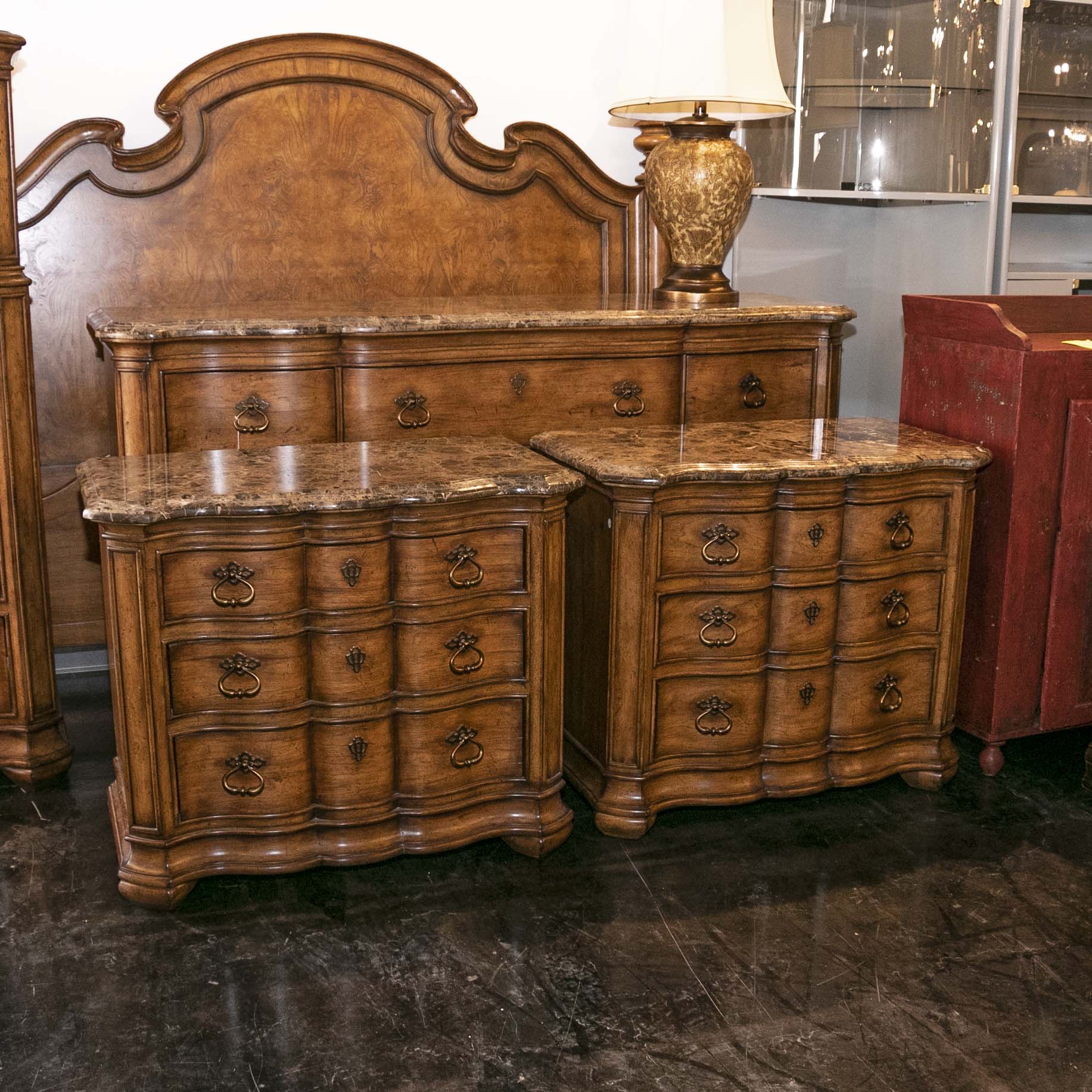 Of Tuscany Marble Top Nightstand