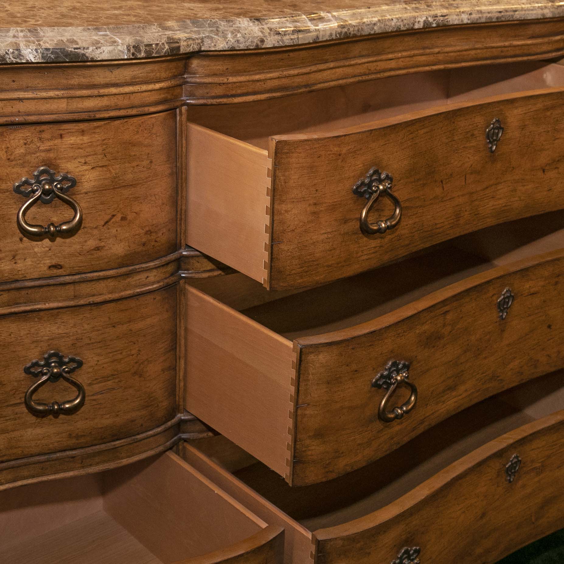 THOMASVILLE Hills of Tuscany Triple Dresser with Marble Top