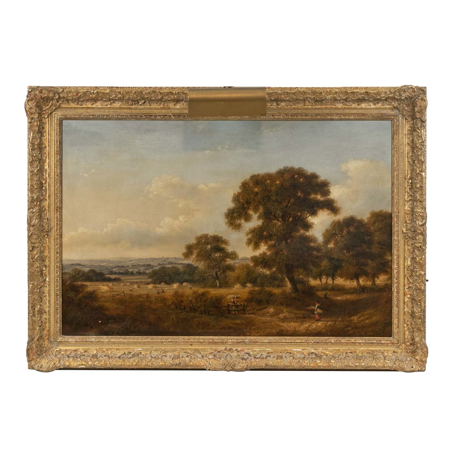 WILLIAM WILLIAMS “Harvest Landscape” Original Oil on Canvas Circa Late ...