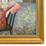Signed Original Oil on Canvas Painting of Woman in Restaurant - Image 3