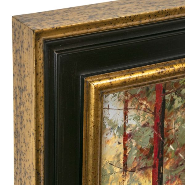 C. LEWIS Original Oil on Canvas Painting of Forest Landscape with Birch Trees - Image 4