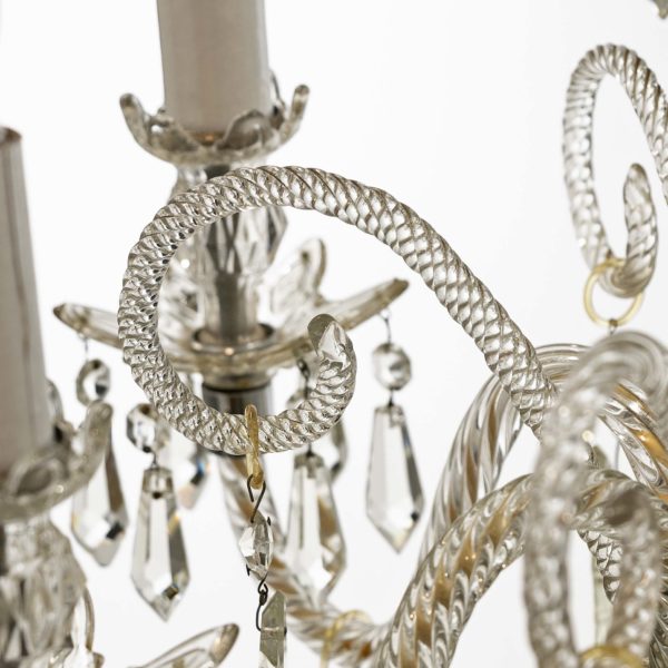 Vintage Murano Style Five Light Chandelier Circa 1950s - Image 4