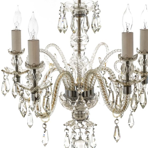 Vintage Murano Style Five Light Chandelier Circa 1950s - Image 6