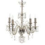 Vintage Murano Style Five Light Chandelier Circa 1950s