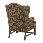 SHERRILL Floral Upholstered Chippendale Wing Chair - Image 6