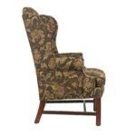 SHERRILL Floral Upholstered Chippendale Wing Chair - Image 5