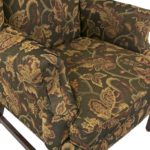 SHERRILL Floral Upholstered Chippendale Wing Chair - Image 3