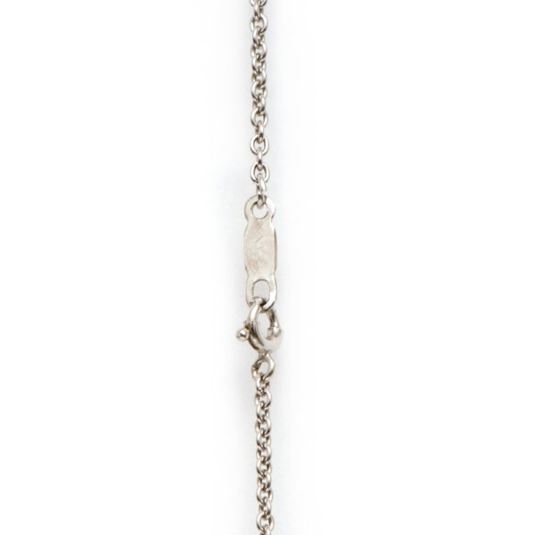 Mid Century 0.78 Total Carat Diamond, Sapphire, and Pearl Pendant Necklace in 14 Karat Gold - Image 3