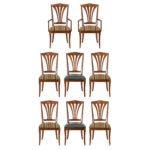 ETHAN ALLEN Medallion Collection Regency Dining Set with 8 Chairs, 2-18” Leaves, and Pads - Image 4