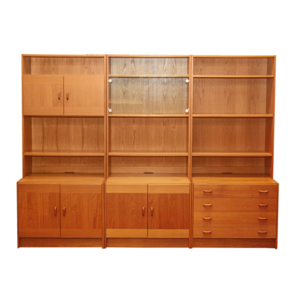 6 Piece Danish Modern DOMINO MØBLER Teak Display Cabinet - Image 1