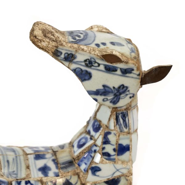 Handmade Chinese Mosaic Tile Horse Sculpture - Image 2