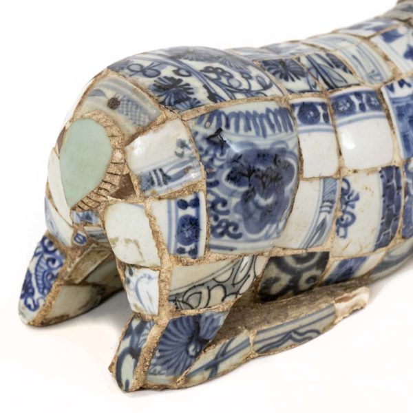 Handmade Chinese Mosaic Tile Horse Sculpture - Image 4