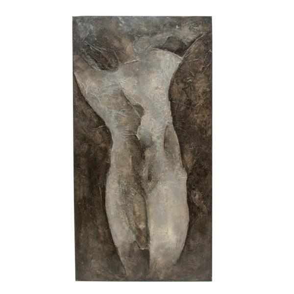 Impasto Abstract Figural Oil on Canvas Painting - Image 1