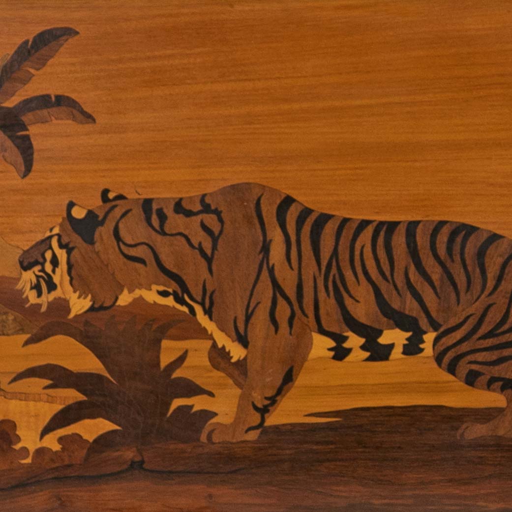 EUGENE BLOCK Inlaid Tiger Plaque